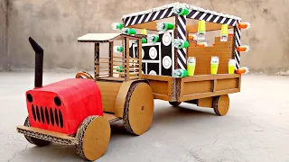 dj Tractor | how to Make a small DJ Tractor with dj lights and full dj system