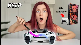 I SECRETLY customized bf’s PS5 controller for 16 Hours straight!