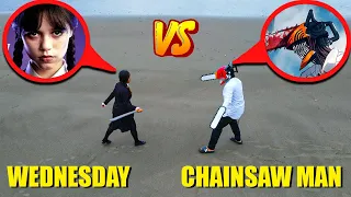 DRONE MEREKAM WEDNESDAY MELAWAN CHAINSAW MAN!!!