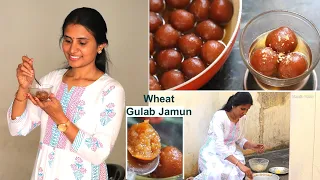 கோதுமை மாவு போதும் குண்டு குண்டு குலாப் ஜாமுன் ரெடி !! 😊| Wheat Gulab Jamun recipe| Vennila Veedu