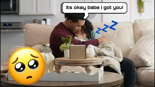 CRYING Then FALLING ASLEEP IN MY BOYFRIENDS ARMS! *CUTEST REACTION*