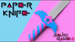 How to Make Squid Game Paper Knife 🤩 | DIY Squid Game Paper