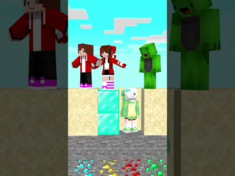 Maizen JJ and Mikey lava trap fail 🤣 Funny Animation #shorts #gaming