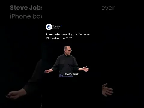 Steve Jobs revealing the first iPhone ever 🧑🏻‍💻 #iphone #stevejobs #apple