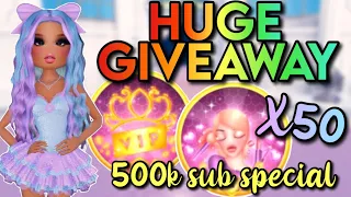 VIP AND CUSTOM MAKEUP GIVEAWAY! 500K SUB SPECIAL ⭐ | Roblox Dress To Impress