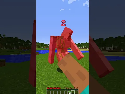 Lava vs Water Iron Golem in Minecraft 😱 #shorts #minecraft
