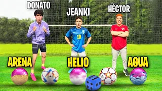 PENALTIS DE LA SUERTE!! LLENAMOS BALONES DE ARENA, AGUA Y HIELO Y CASI TERMINA MAL *EPICO* l Jeanki