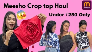 Under Just ₹250 Only😱💜 || Meesho Cute Crop Tops Haul👚🌸
