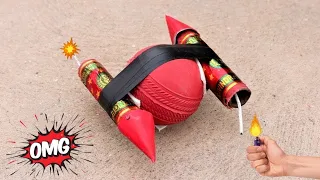 Ball के ऊपर लगा दिए Roket || Funny Reaction With Ball @ggccrazy
