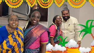 Amma & Appa First Pongal Celebration in USA  | பொங்கலோ பொங்கல் | RAM AND PIE