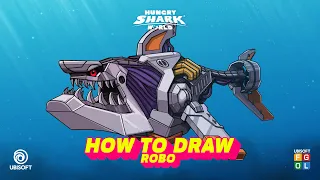 Hungry Shark | How to draw Robo