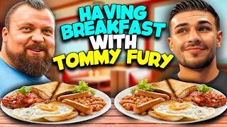 Eddie Hall Tommy Fury Eat Breakfast