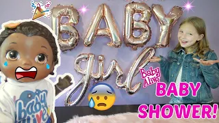BABY ALIVE has a BABY SHOWER for her NEW SISTERS! The Lilly and Mommy Show! FUNNY KIDS SKIT!