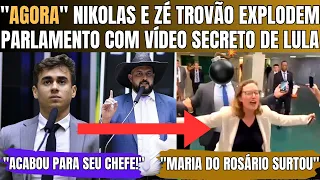 NIKOLAS E ZÉ TROVÃO DERRUBAM A TRIBUNA DA CÂMARA AO PASSAREM VÍDEO SECRETO DA ESQUERDA - VEJA