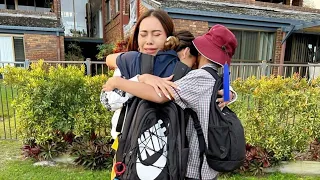 เซอร์ไพรส์ลูกๆนางบี😭 เกือบ4ปีที่นางบีบ่ได้เจอๆลูกๆ🥹 วันนี้ได้กอดแล้วว