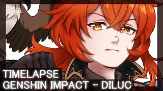 [TIMELAPSE] Genshin Impact - Diluc
