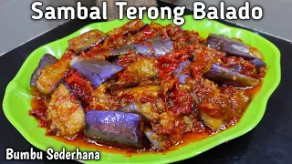 Sambal terong balado | resep sambal terong | terong ungu