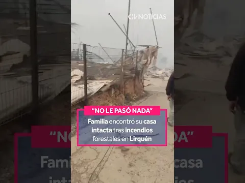 Familia encontró su casa intacta tras incendios forestales en Lirquén: "No le pasó nada"