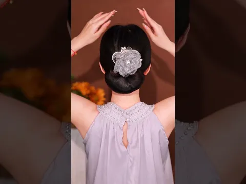 Hairstyle with hair accessories 🎀 #trending #hairstyle #accessories #youtubeshorts