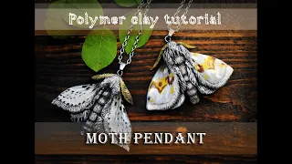 Moth: Making moth pendant with polymer clay - Time Lapse tutorial