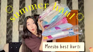 Meesho summer kurti haul ❤️ Meesho cotton clothes ❤️ #fizakhanspn