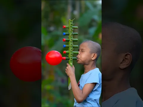 Bamboo Creations with Six Colourful Balloons Toys #craft #bamboo #shorts