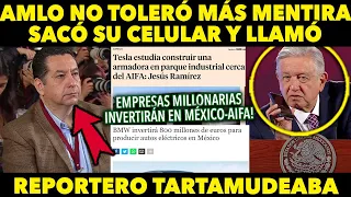 REPORTERO SE QUEDÓ HELADO ¡AMLO LO DESMIENTE CON LLAMADA EN VIVO! TESLA Y BMW APUESTAN MILLONES A MX