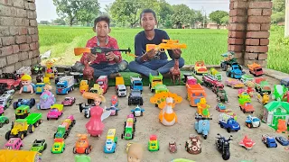 gadi wala cartoon | toy helicopter ki video | jcb, car,tractor,bus,mini tarctor..! 