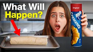 What happens if you bake Pillsbury Crescent Rolls WITHOUT unrolling?