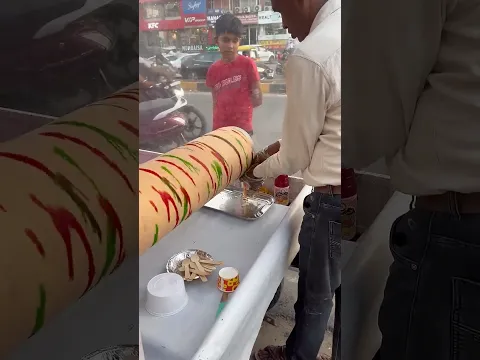 Most Healthy Roller Icecream Loaded Fruits #shorts  #streetfood
