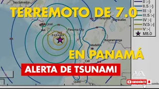 🚨Terremoto de 7.0 en Panamá, alerta de tsunami a varios países