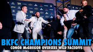 Conor McGregor attempts to stop brawls during BKFC Champions Summit faceoffs