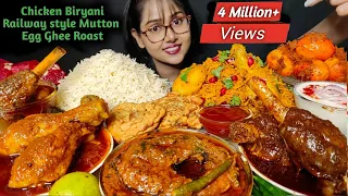 Eating Biryani, Mutton Curry, Fish Curry, Chicken & Egg Curry | Asmr Eating | Mukbang | Big Bites