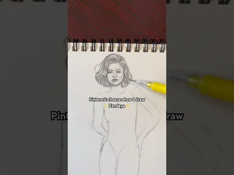 Pinterest challenge, Zendaya edition💕#zendaya #pinterest #art #drawing #sketchbook #arttrend