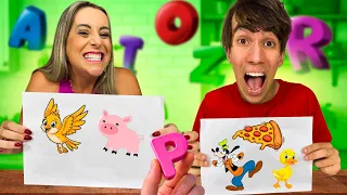DESENHE TUDO QUE CONSEGUIR COM A LETRA SORTEADA!