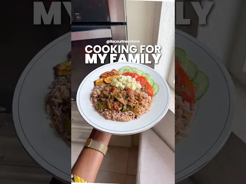 Cooking for My Family 02 • Rice and Field Peas, Saltfish Gravy, Fried Plantain, Potato Salad + Salad