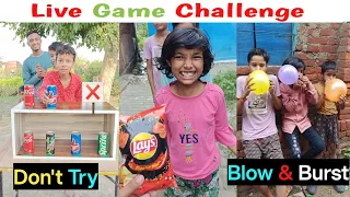 LIVE | गुब्बारे वाला वीडियो  |  BALLOON Challenge | Roll the Ball and drop the glass  #balloon #live