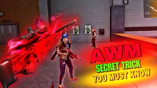 AWM Secret Tips & Tricks | AWM Without Scope One Shot Headshot 😱 | Free Fire AWM One Shot Tricks 🎯
