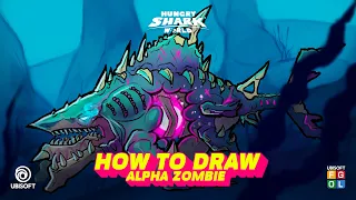 Hungry Shark | How to draw Alpha Zombie