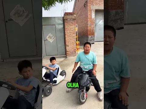 Papai consertou nossas duas bicicletas! 😱🏍️ Surpresa: Gasolina vs. Bateria! 🔋⛽#shorts