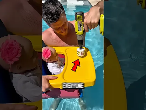 Father Turns Baby Seat Into A Mini Boat… Everyone Was Shocked 😱🚤 | #shortsvideo