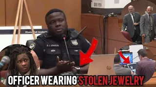 YSL Rico Trial OFFICER WEARS STOLEN JEWELERY FROM YOUNG THUG