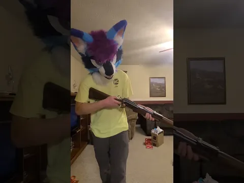 it ain't a BB gun  #fursuit #dontbullyfurries #boost #furries #furryfandom #furryhunter #antifurry