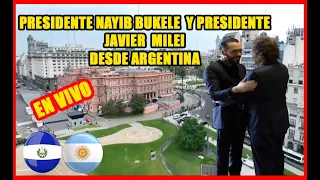 Presidente Nayib Bukele desde Argentina  en vivo