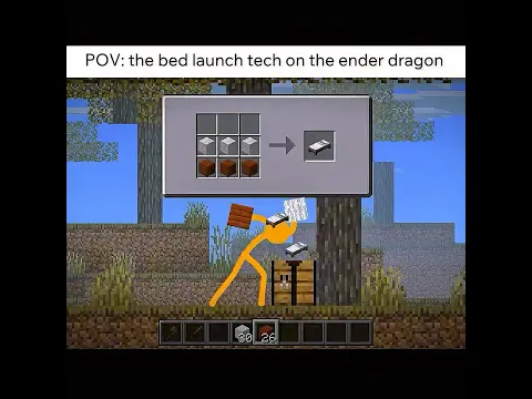 Why is the bed so OP | Alan Becker | Speedrun Competition| #fypシ #minecraft #stickman #edit