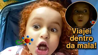 VIAJEI DENTRO DA MALA DA MINHA MÃE ESCONDIDO! | Como seria se eu tivesse uma filha