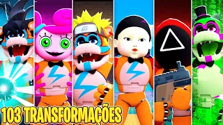 103 TRANSFORMAÇÕES DE FIVE NIGHT NO ROBLOX😱 FNAF Security Breach Morphs
