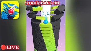 !! 🔴LIVE STACK BALL 3D GAME LIVE 😱 #stack3d #poprun3dlive #stack3dgameplay #live #shortfeed