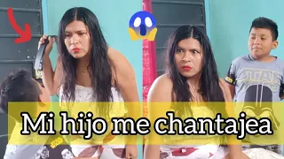 iba a golpear a su hijo pero este la chantajeó 😱