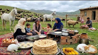 Living in the most dangerous and hot mountain village Survival in the toughest summer.
